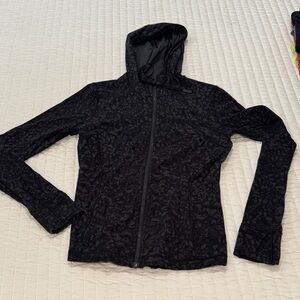 Lulu Jacket Black Women's Hooded Jacket Size 8